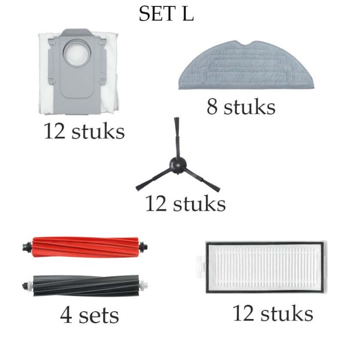 Roborock Ersatzset mit Wischtuch blau L Anzahl Roborock Q5 Pro Plus Ersatzteil-Set mit Wischtuch