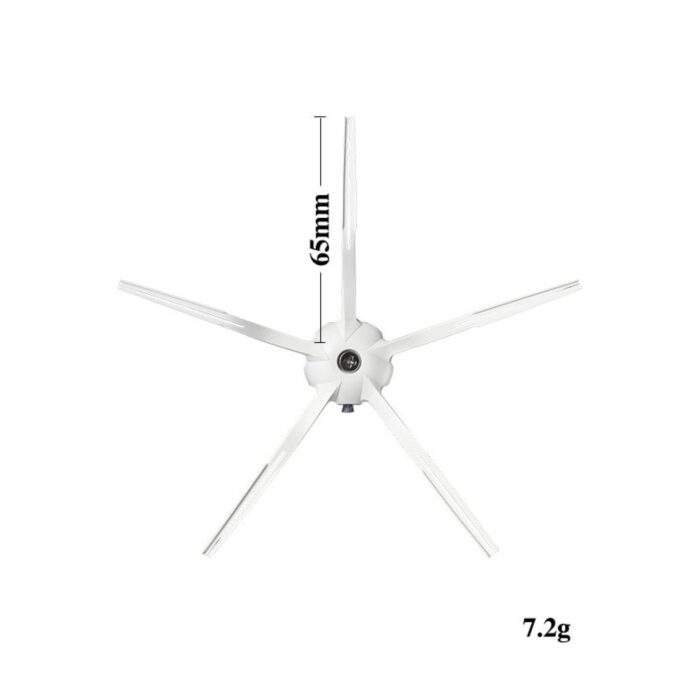 Abmessungen fünfarmige Seitenbürste weiß Roborock E4 S5 S6 Max Q5+ Q8+ Max+ QRevo Fünfarmige Seitenbürste weiß Roborock E4 S5 S6 Max Q5+ Q8+ Max+ QRevo